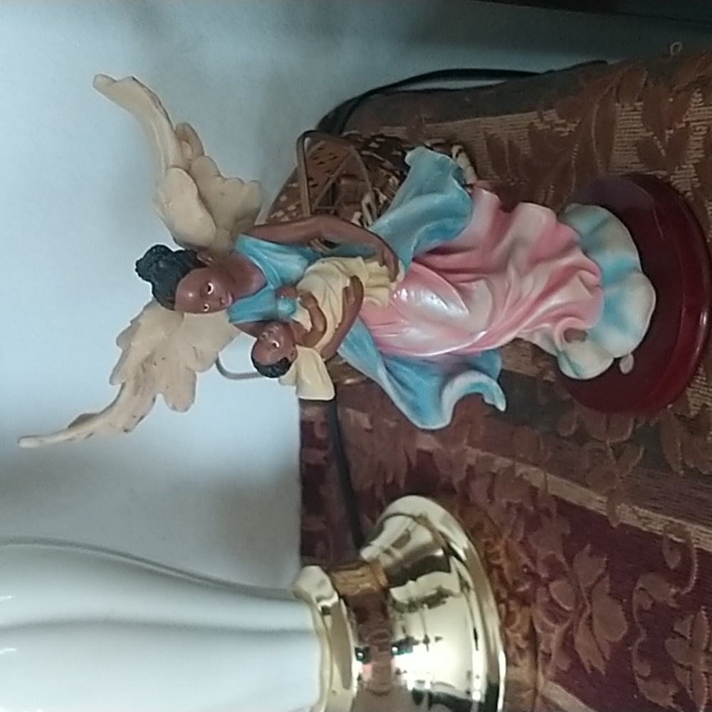 Mother and Son Angel Figurine